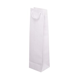 Luxus-Papiertragetasche Weiß Glanz mit Kordel