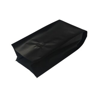 Seitenfaltenbeutel mit Aromaventil Schwarz