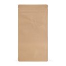 Doypack Kraftpapier braun mit Aromaventil 500 ml/250g