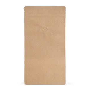 Standbodenbeutel Kraftpapier mit Ventil Braun
