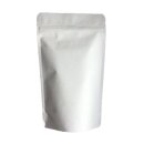 Standbodenbeutel Kraftpapier Weiß mit Druckverschluss