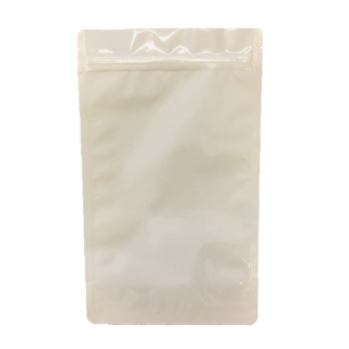 Standbodenbeutel mit Druckverschluss Weiß glänzend 250 ml