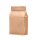 Boxpouches Flachbodenbeutel mit Druckverschluss Kraftpapier braun Seitenfalte transparent für ca. 1000g