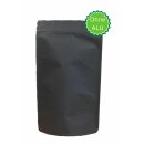 Doypack Kraftpapier schwarz ECO mit Druckverschluss