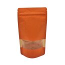 Standbodenbeutel Kraftpapier orange mit Druckverschluss...