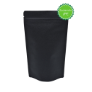 Doypack Kraftpapier Schwarz Zuckerrohr/PE