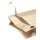 Boxpouches Flachbodenbeutel Kraftpapier braun mit Frontzipper für ca. 1000g