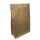 Boxpouches Flachbodenbeutel Kraftpapier braun mit Frontzipper für ca. 1000g
