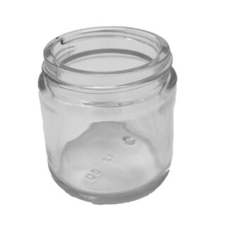 Glastiegel 60ml, weiß (Klarglas), mit Deckel und Dichteinlage 