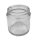 Glastiegel 120ml weiß (Klarglas)