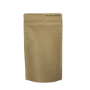 PLA Standbodenbeutel Kraftpapier braun mit Druckverschluss