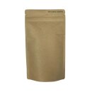PLA Standbodenbeutel Kraftpapier braun mit Druckverschluss