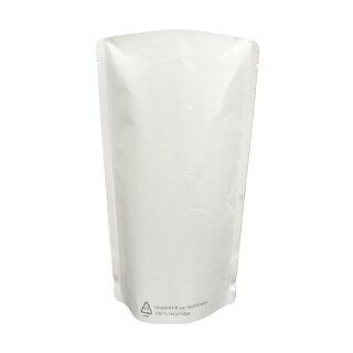 Doypack 100-Prozent Papier, recyclebar weiß