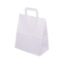 Papiertragetasche Weiß mit Flachhenkel 320 x 120 x...