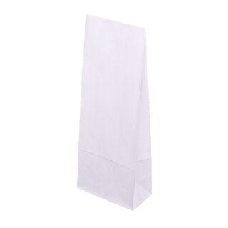 Blockbodenbeutel Kraftpapier Weiß 50 g