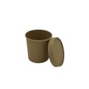 Suppenbecher ECO braun mit Deckel 470 ml