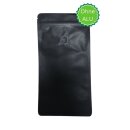 Standbodenbeutel Kraftpapier schwarz ohne Alu mit...