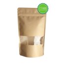 Standbodenbeutel Kraftpapier braun mit Druckverschluss...