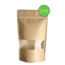 Standbodenbeutel Kraftpapier braun mit Druckverschluss...