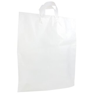 HDPE Schlaufentragetasche 31 x 35 + 8 cm Halbtransparent...