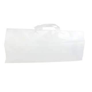 HDPE Schlaufentragetasche 75 x 45 + 10 cm Halbtransparent 75 µ