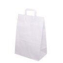 Papiertragetasche Weiß mit Flachhenkel 320 x 160 x...